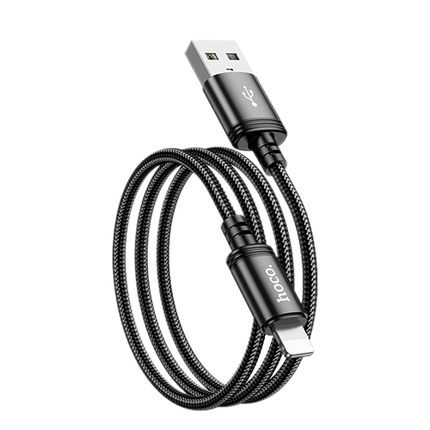 Hoco X89 Lightning Braided Super Tough Cable - Black