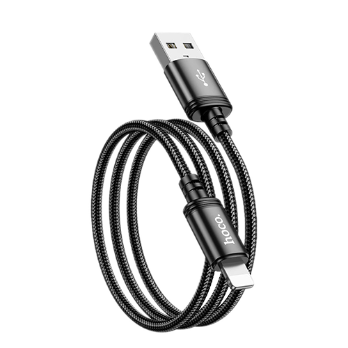Hoco X89 Lightning Braided Super Tough Cable - Black