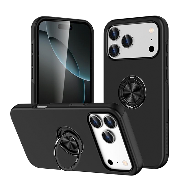 Magnetic Ring Stand Hybrid Case Cover For iPhone 17 Pro Max