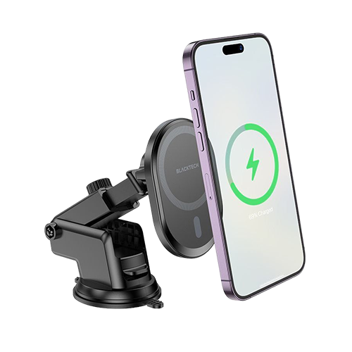 BLACKTECH 15W Super Magnetic All in 1 Wireless Charging Car Holder BL-BH201