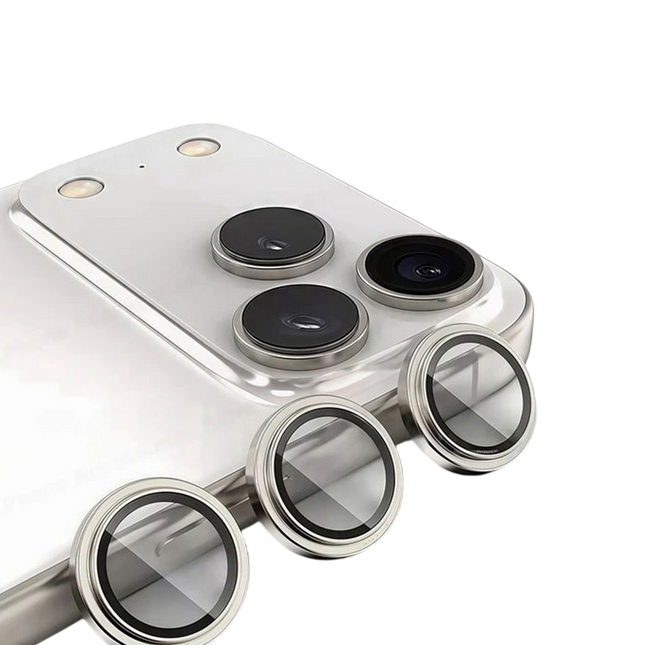 iPhone 17 Pro/ 17 Pro Max Aluminum Alloy Camera Lens Cover Protector-Silver