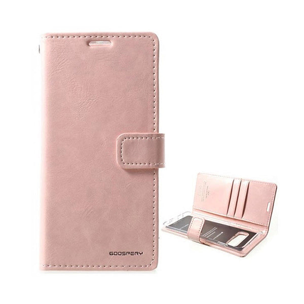 Mercury Blue Moon Diary Wallet Leather Case Cover For Galaxy S21 Ultra - Rose Gold