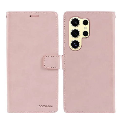 Mercury Blue Moon Diary Wallet Leather Case Cover For Galaxy S21 Ultra - Rose Gold